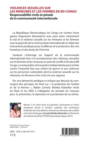 Violences sexuelles sur les mineures et les femmes en RD Congo. Responsabilité civile et pénale de la communauté internationale