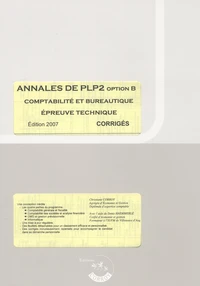 Annales de PLP2 option B, Comptabilité et bureautique