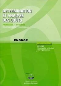 Détermination et analyse des coûts Processus 7 du BTS CGO 1re année