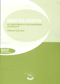 Droits des sociétés, des autres groupements et de l'entreprise en difficulté, Epreuve 1 du DECF
