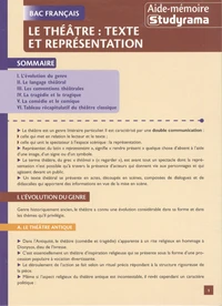 Le théâtre : texte et représentation