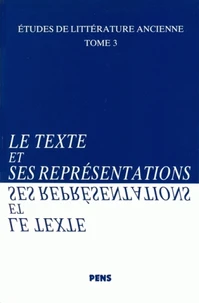Le texte et ses représentations