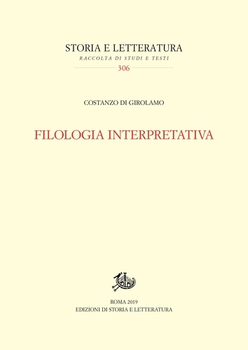 Costanzo Di Girolamo - Filologia interpretativa.