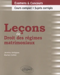 Leçons de Droit des régimes matrimoniaux