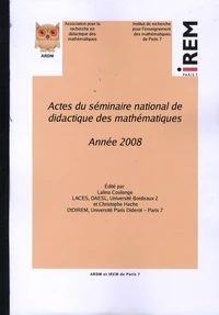 Actes du séminaire national de didactique des mathématiques