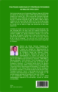 Politiques agricoles et stratégies paysannes au Mali de 1910 à 2010