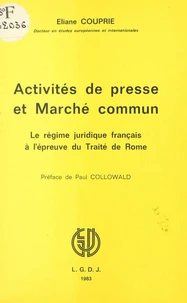 Activités de presse et Marché commun