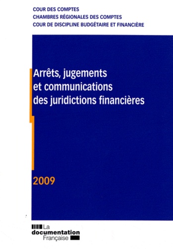  Cour des comptes - Arrêts, jugements et communication des juridictions financières.