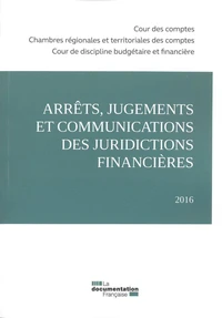 Arrêts, jugements et communications des juridictions financières