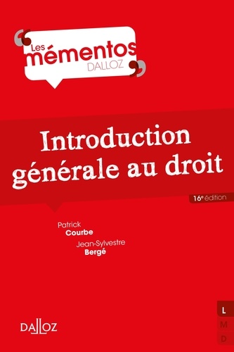 Introduction générale au droit - 16e éd. 16e édition