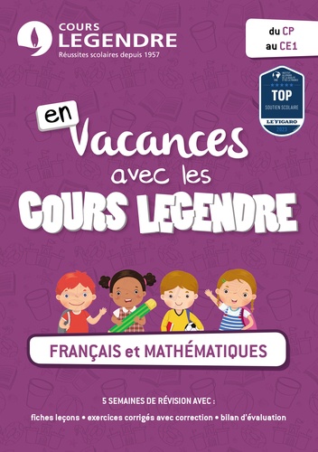 Cours Legendre - Cahier de vacances du CP au CE1.