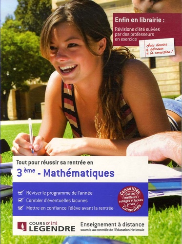  Cours Legendre - Tout pour réussir sa rentrée en Mathématiques 3e.