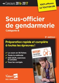 Concours sous-officier de gendarmerie, catégorie B