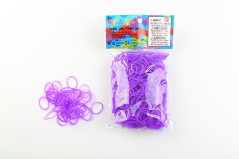 CREATIVE IMPORT - Rainbow Loom recharge élastiques violet jelly