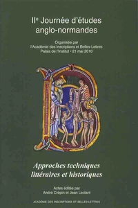 IIe Journée d'études anglo-normandes