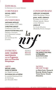 La Nouvelle Revue Française N° 614, Septembre 2015