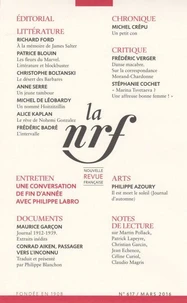 La Nouvelle Revue Française N° 617, Mars 2016