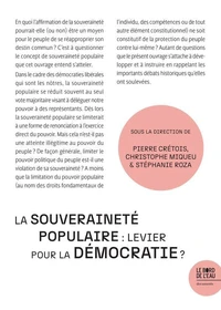 La souveraineté populaire : un levier pour la démocratie ?