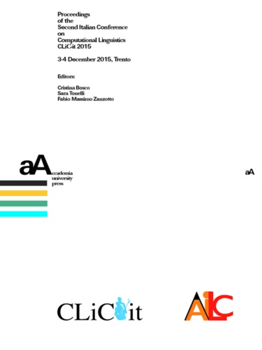 Proceedings of the Second Italian Conference on Computational Linguistics CLiC-it 2015. 3-4 December 2015, Trento