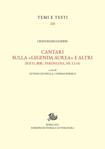 Cristofano Guidini - Cantari sulla «Legenda aurea» e altri.