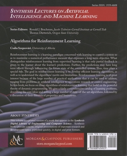 Algorithms for Reinforcement Learning