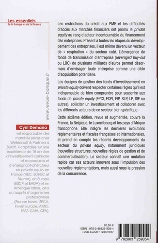 Introduction au private equity. Les bases du capital-investissement (France, Belgique, Luxembourg et Afrique francophone) 6e édition