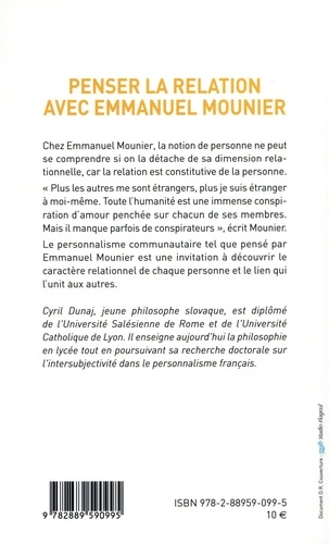 Penser la relation avec Emmanuel Mounier