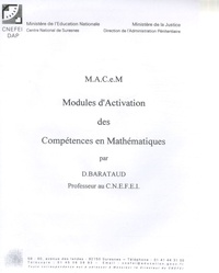 D. Barataud - MACeM - Modules d'activation des compétences en mathématiques.