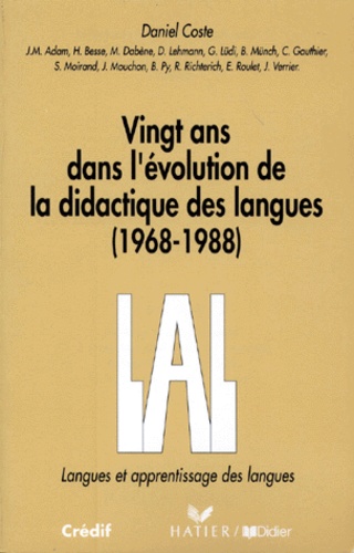 D. Coste - Vingt ans dans l'évolution de la didactique des langues - 1968-1988.