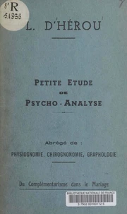 Petite étude de psycho-analyse
