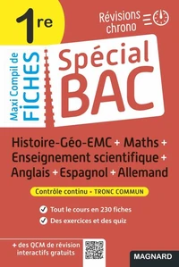 Histoire-Géo-EMC + Maths + Enseignement scientifique + Anglais + Espagnol + Allemand