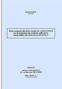 Effets comparés des divers modes de conditionnement sur la croissance des bactéries pathogènes responsables des intoxications alimentaires