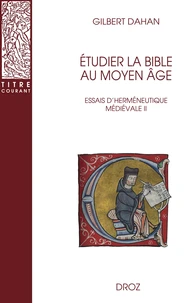 Etudier la Bible au Moyen Age