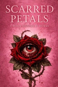 Scarred Petals: A Bloom Stunted by Storms