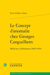 Le concept d'anomalie chez Georges Canguilhem
