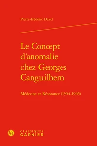 Le concept d'anomalie chez Georges Canguilhem