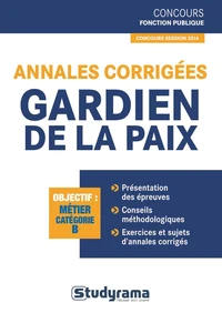 Annales corrigées gardien de la paix