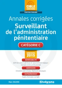 Annales corrigées Surveillant de l'administration pénitentiaire