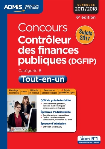 Tout-en-un Concours contrôleur des finances publiques (DGFIP), catégorie B  Edition 2017-2018