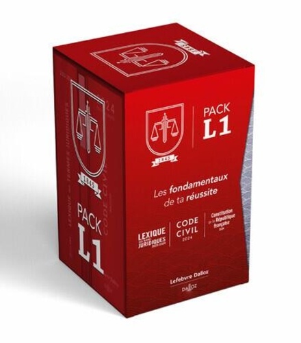  Dalloz - Code civil, Lexique des termes juridiques, Constitution de la République française - Pack L1 en 3 volumes.