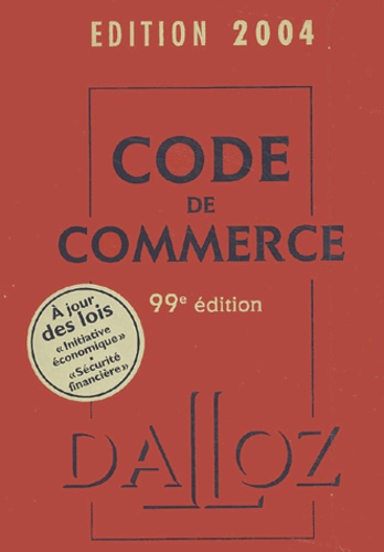  Dalloz - Code de commerce 2004. 1 Cédérom