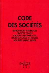 Code des sociétés 1998