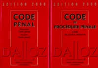  Dalloz - CODE PENAL ET CODE DE PROCEDURE PENALE 2 VOLUMES. - Edition 2000, avec CD-Rom.