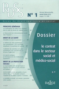 Le contrat dans le secteur social et médico-social