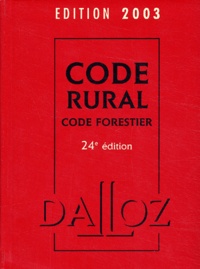  Dalloz-Sirey - Code rural - Code forestier.