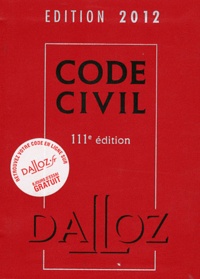  Dalloz-Sirey - Droit civil 2012 - Coffret 2 volumes : Code civil 2012, Lexique des termes juridiques. 1 Cédérom