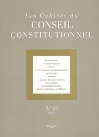 Les cahiers du Conseil constitutionnel N°10/2001