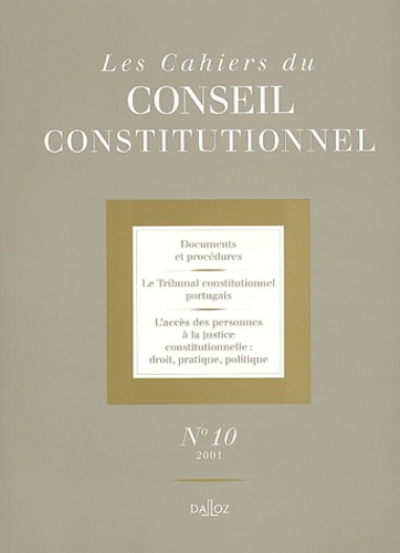  Dalloz-Sirey - Les cahiers du Conseil constitutionnel N°10/2001.
