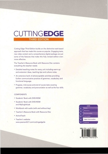 Cutting Edge Upper Intermediate B1-B2. Teacher's Resource Book 3rd edition -  avec 1 DVD