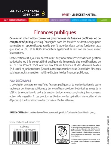 Droit budgétaire, comptabilité publique  Edition 2019-2020